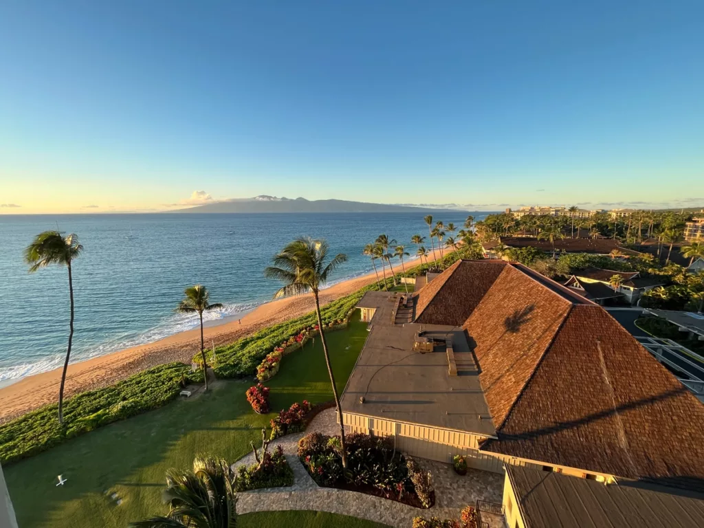 Ocean view from Lahaina Resort Suit in Maui