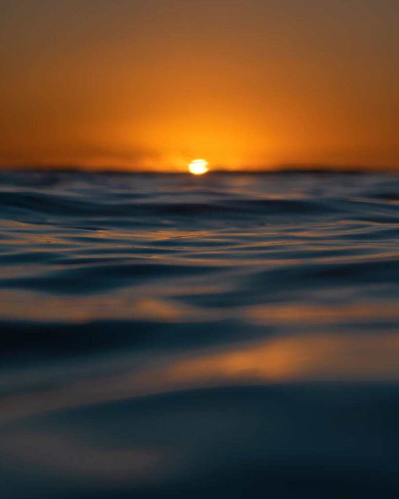 "Sunset Ripples"-Sunset image taken whilse submerged within the Sea